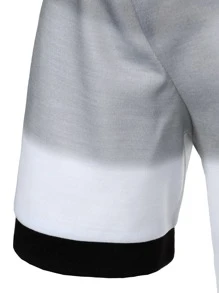 Manfinity Homme Hombres Camisa polo de color combinado - Blanco - Ver 5