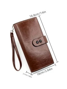 Letter Detail Long Wallet - Brown - View 2