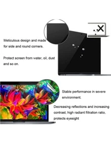 1pc Pet Protective Film Compatible With Macbook, Full Coverage, Strong Anti-Fingerprint, Hd, High Transparency, Sensitive Touch, Protective Soft Film, Screen Protector - Clear - View 6
