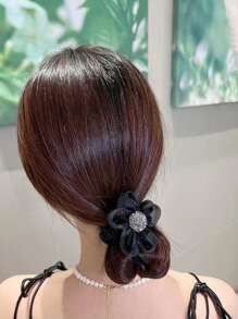 2pcs Flower Decor Hair Tie Cute - Multicolor - View 7