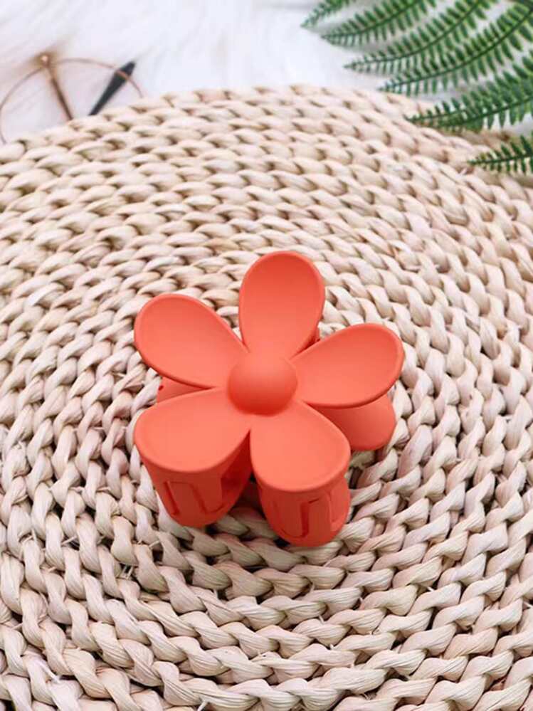 Pinza de pelo con diseño de flor, regalo perfecto para amigos para uso diario. Pinza de flor tipo piranha para el Día de San Valentín. Pinzas para el cabello, clips para el cabello, sujetadores para el cabello, accesorios para el cabello, artículos escolares, accesorios para el cabello de otoño e invierno para mujeres, accesorios para el cabello para vacaciones, atuendos de verano para mujer - Naranja - Añade 4