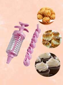 8 piezas Set boquilla de tubería - Rosa Pálido - Ver 4