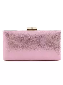 Long lanh lấp lánh quyến rũ, sequin, sang trọng, sáng bóng Mini da rắn dập nổi Chuỗi trang trí kim cương giả Túi hộp lấp lánh Túi buổi tối, Túi ăn tối cho cô gái dự tiệc, phụ nữ, cô dâu Hoàn hảo cho bữa tiệc, đám cưới, vũ hội, bữa tối / tiệc, cho cocktail - Hồng - Xem 1