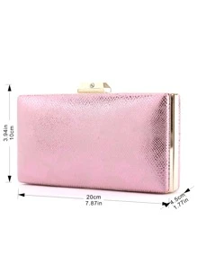 Long lanh lấp lánh quyến rũ, sequin, sang trọng, sáng bóng Mini da rắn dập nổi Chuỗi trang trí kim cương giả Túi hộp lấp lánh Túi buổi tối, Túi ăn tối cho cô gái dự tiệc, phụ nữ, cô dâu Hoàn hảo cho bữa tiệc, đám cưới, vũ hội, bữa tối / tiệc, cho cocktail - Hồng - Xem 6