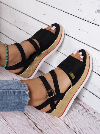 女士多功能方头休闲金属装饰低跟拖鞋，镜面材质，复古优雅英伦风，舒适柔软中跟牛津鞋，黑色光泽，2025春夏秋冬