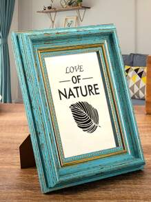 1入組相框帶隨機內復古木紋相框