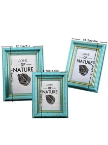 1入組相框帶隨機內復古木紋相框