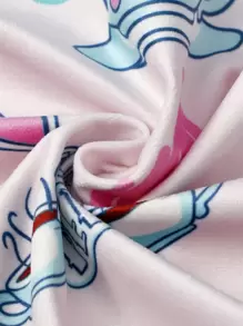 FRIENDS X SHEIN Double-Sided Coffee & Letter Graphic Cushion Cover Without Filler, Gifts - Multicolor - View 8