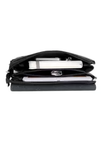 saroxi 1pc Men's Shoulder Bag, Mini Messenger Bag For Men, Casual Crossbody Bag With Side Pockets, Versatile For Commuting, PU Leather, Minimalist Style Black Or Brown Bag, Gift For Boyfriend
