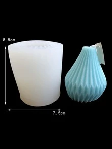 1 pieza Molde de silicona de bricolaje de silicona creativo blanco con diseño geométrico para DIY - transparente - Ver 2