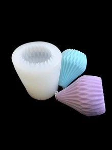 1 pieza Molde de silicona de bricolaje de silicona creativo blanco con diseño geométrico para DIY - transparente - Ver 5