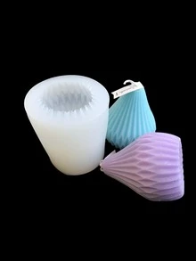 1 pieza Molde de silicona de bricolaje de silicona creativo blanco con diseño geométrico para DIY - transparente - Ver 4