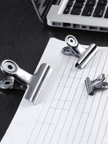 1入組不銹鋼裝訂夾 - 銀色 - 查看 1