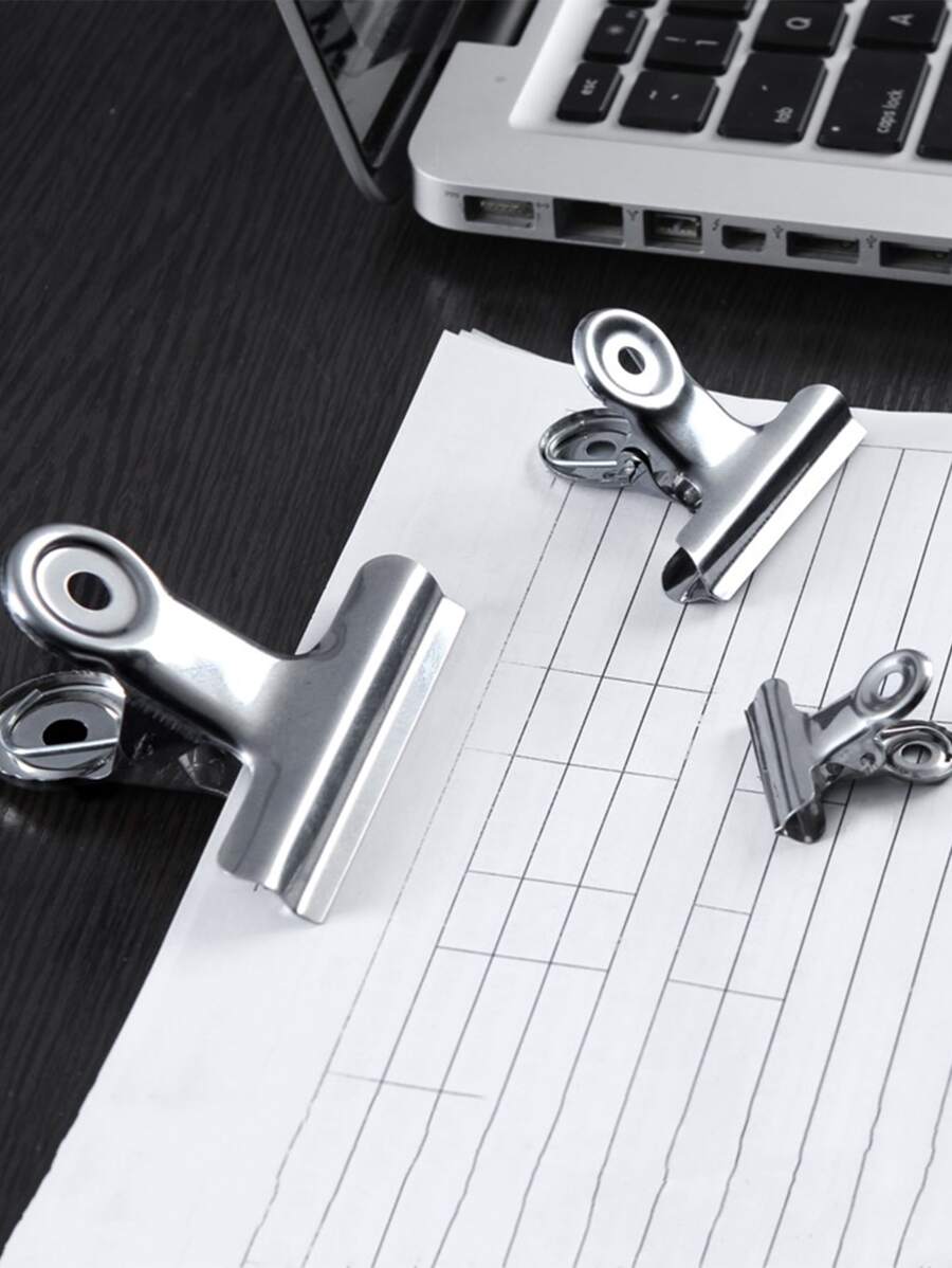 1入組不銹鋼裝訂夾 - 銀色 - 查看 1