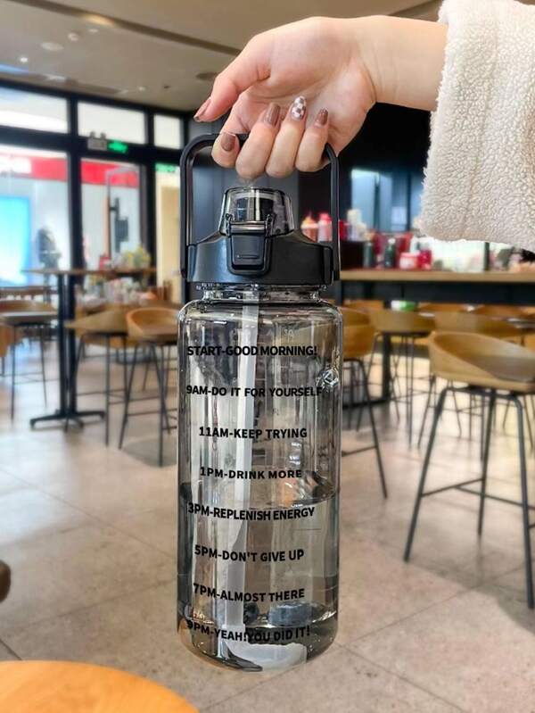 2 Liter Water Bottle with Straw Female Girls Large Portable Travel