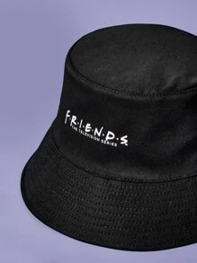 FRIENDS X SHEIN Reversible Letter & Star Pattern Bucket Hat, Suitable For Street Wear, Gifts, Valentines - Multicolor - View 8