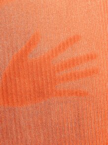 Muchica Neon Orange Solid Rib-knit Tank Top - Orange - View 6