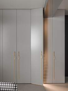 1 tay cầm ngăn kéo bằng hợp kim kẽm, kéo ngăn kéo màu vàng sang trọng cho gia đình - Vàng - Xem 6