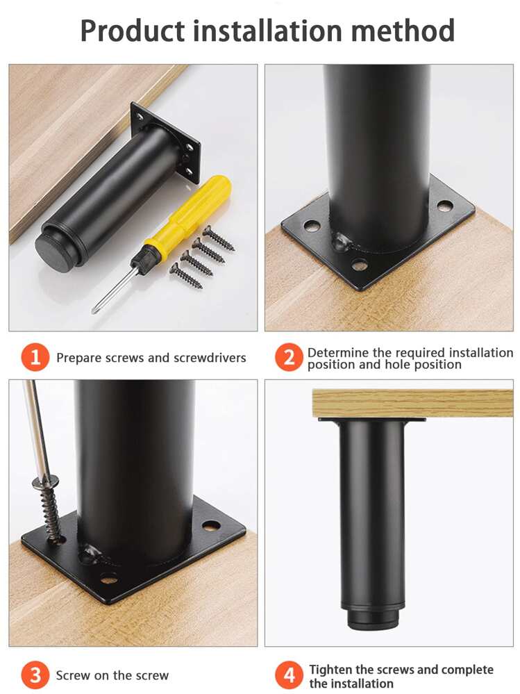 1 pieza hierro mesa minimalista negro mesa para casa - Negro - Añade 6