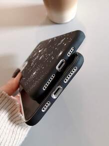 1入組星系圖案iphone手機殼 - 黑色 - 查看 5