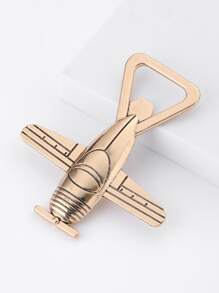 1pc Zinc Alloy Corkscrew, Creative Airplane Design Wine Opener For Kitchen - Multicolor - View 1
