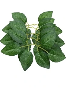 20入組/套塑料人造樹葉派對用綠色假植物 - 綠色 - 查看 5