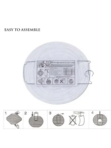 18 Chiếc Kết Hợp Kích Cỡ (4 "/6"/ 8"/10") Đèn Lồng Giấy Màu Trắng Để Trang Trí Lễ Hội Tại Nhà Đám Cưới - trắng - Xem 4