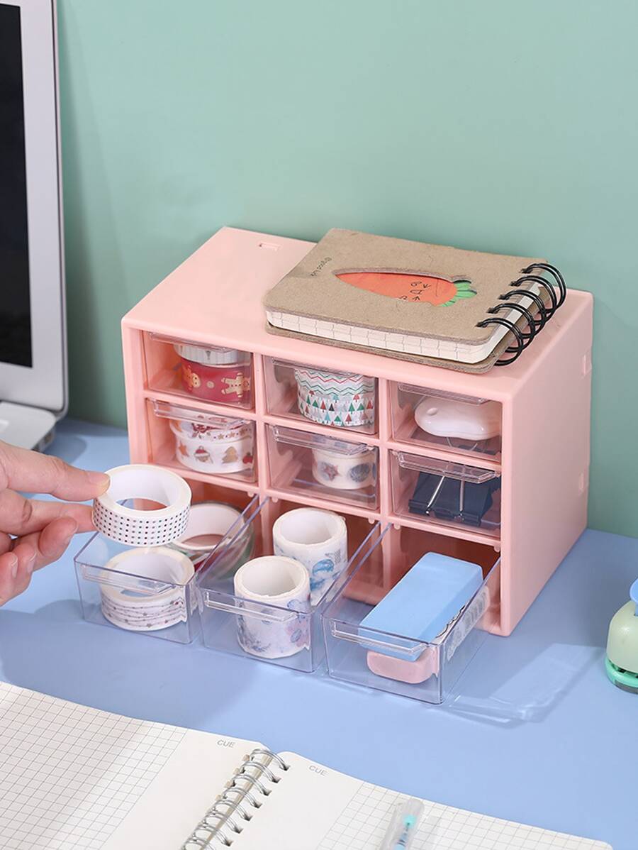 1個簡約風格儲物盒 - 粉色 - 查看 1