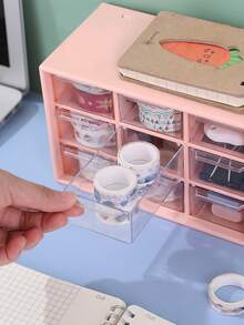 1個簡約風格儲物盒 - 粉色 - 查看 5