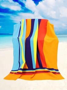 1 Khăn Đi Biển Khối Màu, Khăn Microfiber Thấm Nước Du Lịch Đi Biển Cho Ngoài Trời - màu nâu - Xem 1