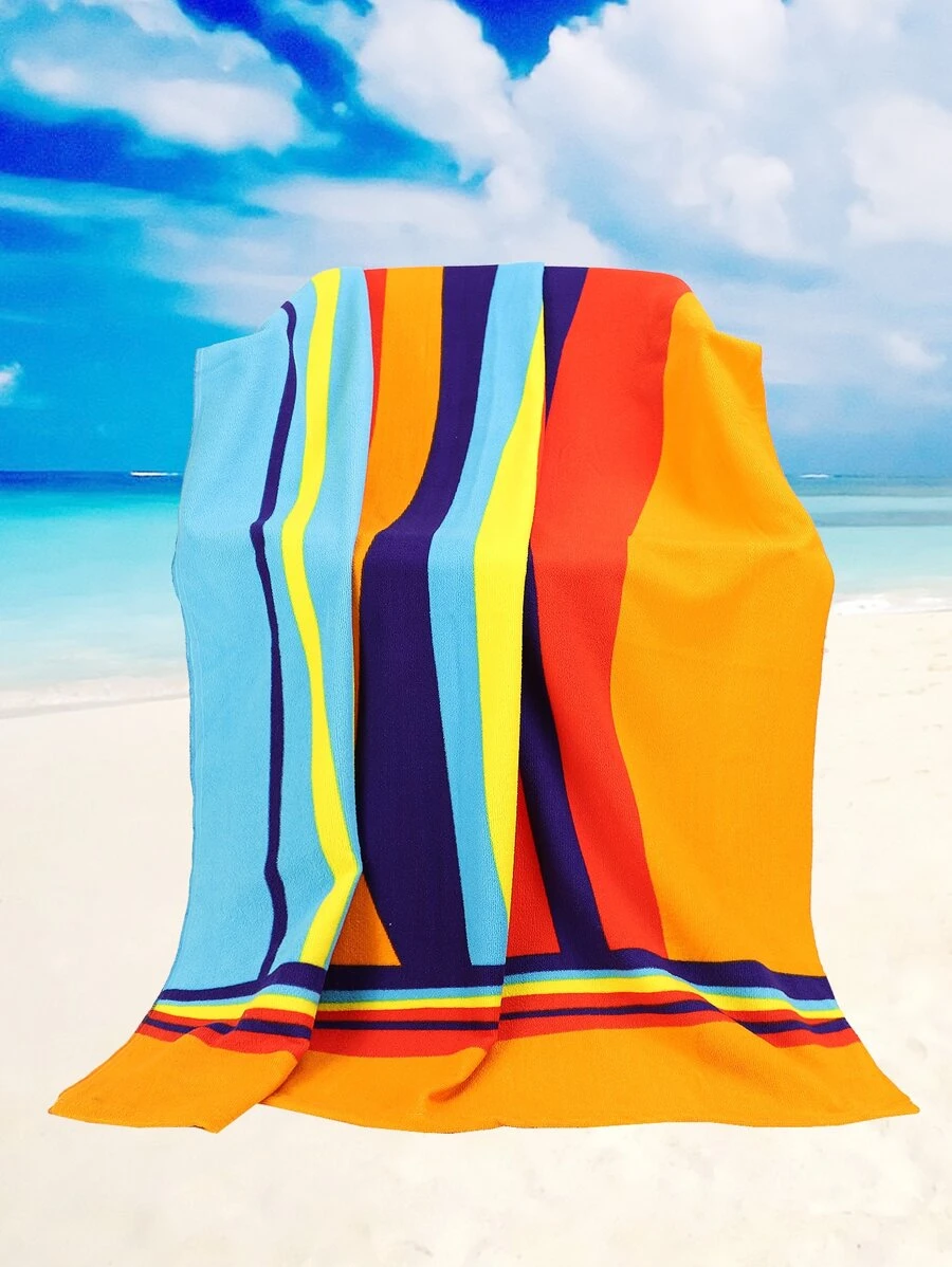 1 Khăn Đi Biển Khối Màu, Khăn Microfiber Thấm Nước Du Lịch Đi Biển Cho Ngoài Trời - màu nâu - Xem 1