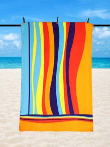 1 Khăn Đi Biển Khối Màu, Khăn Microfiber Thấm Nước Du Lịch Đi Biển Cho Ngoài Trời - màu nâu - Xem 2