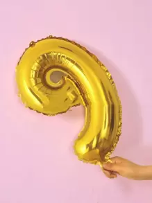 1 stuk 16-inch zilveren mini-cijferballon, leuke feestdecoratie,