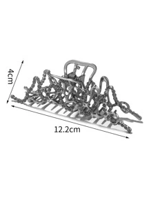 水鑽裝飾髮爪 - 彩色 - 查看 3