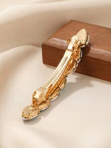 Rhinestone Water-drop Decor French Clip