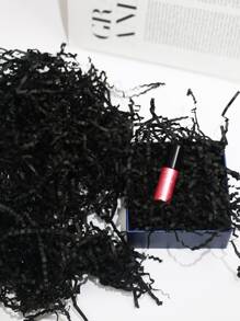 1pack Paper Gift Raffia, Black Gift Filler For Party,