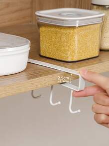 1入組鐵製6鉤儲物架衣櫃櫥櫃金屬底架馬克杯掛鉤浴室廚房收納架掛架