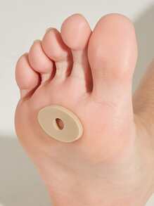 Cojines de espuma suave para callos, 18 piezas de almohadillas ovaladas autoadhesivas para el cuidado de los pies, protectores impermeables para pies, mujeres y hombres, adhesivo antidesgaste para el antepié - Caqui - Ver 1