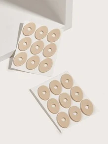 Cojines de espuma suave para callos, 18 piezas de almohadillas ovaladas autoadhesivas para el cuidado de los pies, protectores impermeables para pies, mujeres y hombres, adhesivo antidesgaste para el antepié - Caqui - Ver 2