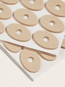 Cojines de espuma suave para callos, 18 piezas de almohadillas ovaladas autoadhesivas para el cuidado de los pies, protectores impermeables para pies, mujeres y hombres, adhesivo antidesgaste para el antepié - Caqui - Ver 4