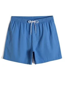 Manfinity KASUA Hombres Shorts de natación unicolor de cintura con cordón