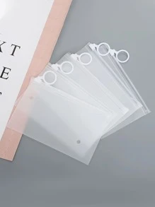 10入組塑膠首飾類極簡透明首飾袋 - 無色 - 查看 1