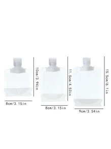 3pcs/set Portable Transparent Storage Bags - Clear - View 2