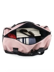 1pc Letter Graphic Training Bag Travel Bag - Pink - View 4
