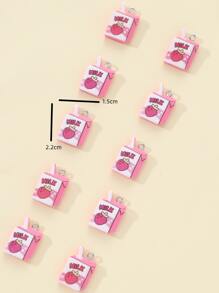10pcs/set Milk Carton DIY Pendant - Multicolor - View 3