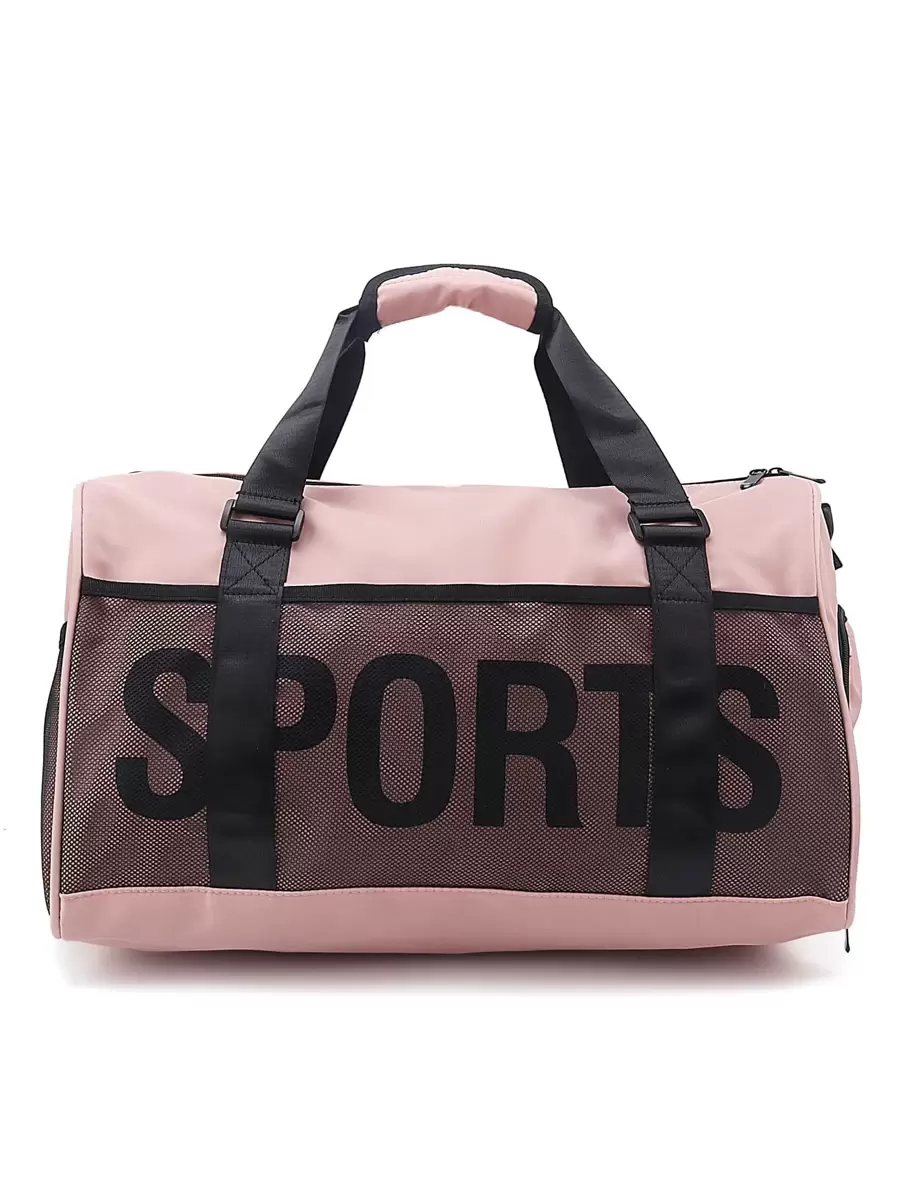 1pc Letter Graphic Training Bag Travel Bag - Pink - View 1