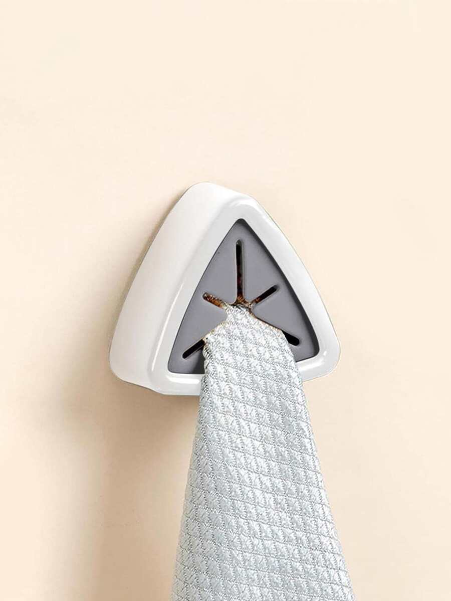 1 Giá Treo Khăn, Giá Đựng Đồ Móc Treo Khăn, Keo Khăn Lưu Trữ Vải Giặt Kẹp Mút Treo Tường Cửa Sổ Phòng Tắm Nhà Bếp Phụ Kiện - trắng - Xem 1