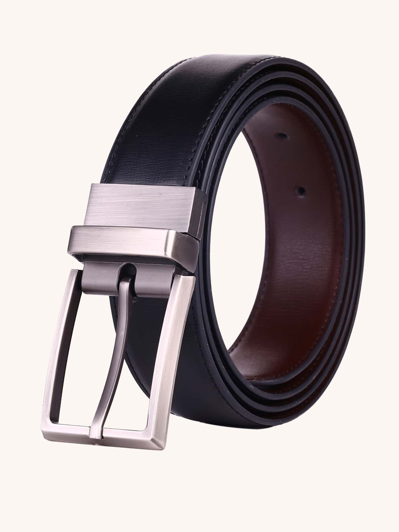 1pc Men Reversible Leather Belt With Rotating Buckle Summer, School Casual, Business, Boyfriend Husband Father Dad Men Gift, Daily Wear, Fashion, Teen, Outdoor, Vacation, Athletic, Travel, Street, Boho, Vintage Fall, Autumn, Halloween Autumn-Winter Accessories,Suitable For Teens, Youth,Men,Casual, Outdoor, Athletic, Vacation, Graduation Gifts, Birthday, Daily Wear
