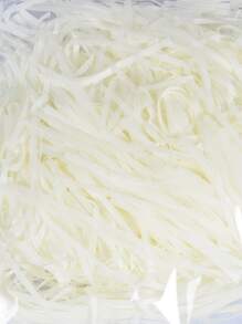 1pack Colorful Shredded Crinkle Paper Raffia Filler, For DIY Wedding Party Gift Box Candy Material Packaging Filler - White - View 3