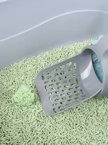 All-in-one Plastic Cat Litter Scoop With Portable Handle And Garbage Bag, Including 4 Rolls Of Scented Waste Bags